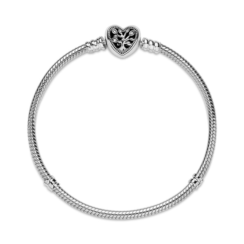 Main Image 3 of PANDORA Family Tree Heart Clasp Bracelet Sterling Silver 9.1"
