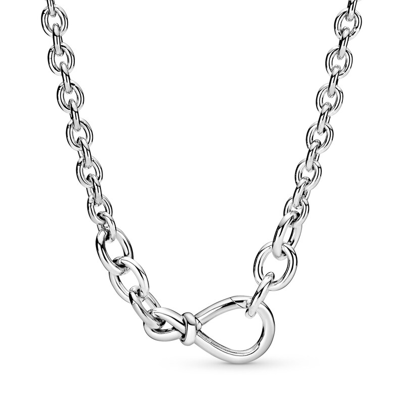 Main Image 2 of PANDORA Chunky Infinity Knot Necklace Sterling Silver 19.7"