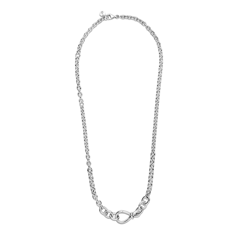 Main Image 3 of PANDORA Chunky Infinity Knot Necklace Sterling Silver 19.7"