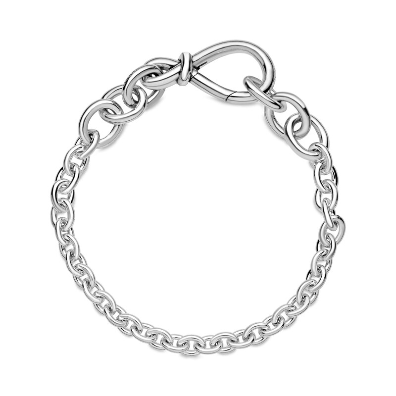 Main Image 3 of PANDORA Chunky Infinity Knot Bracelet Sterling Silver 7.1"