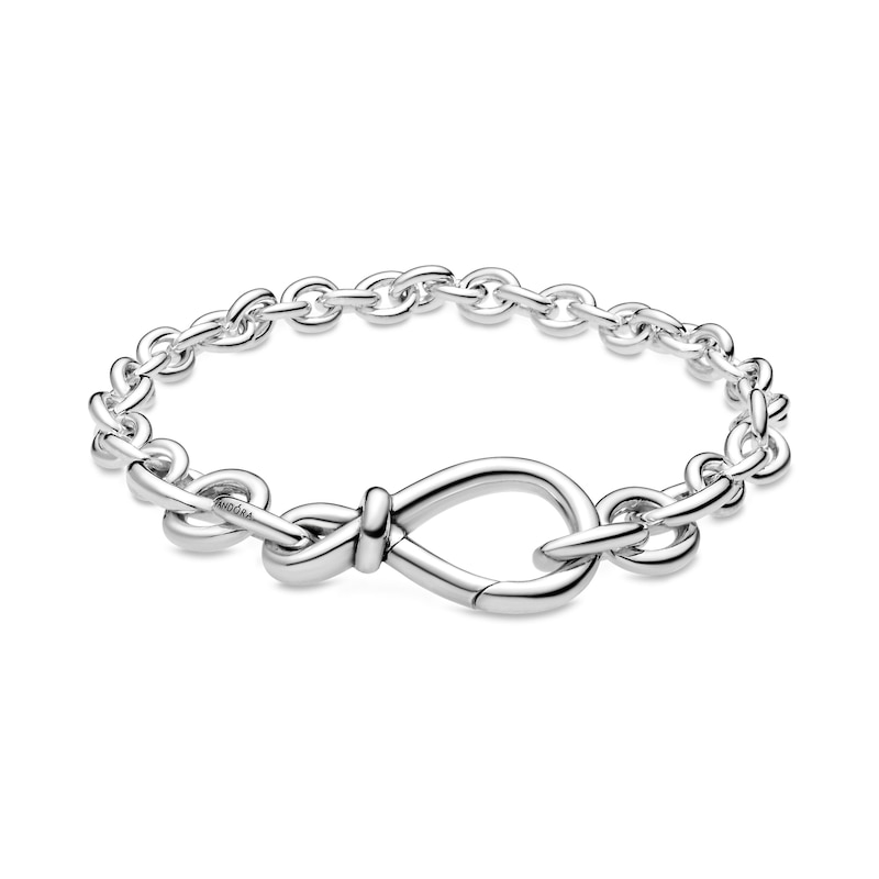 Main Image 1 of PANDORA Chunky Infinity Knot Bracelet Sterling Silver 7.9"