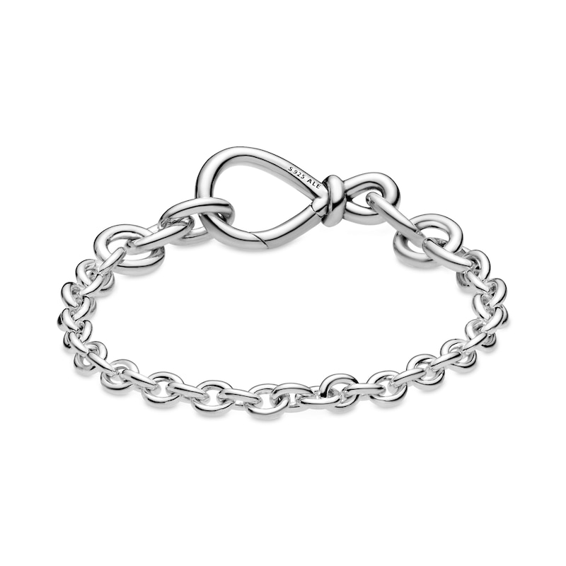 Main Image 2 of PANDORA Chunky Infinity Knot Bracelet Sterling Silver 7.9"