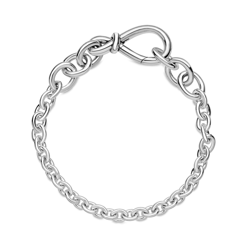 Main Image 3 of PANDORA Chunky Infinity Knot Bracelet Sterling Silver 7.9"