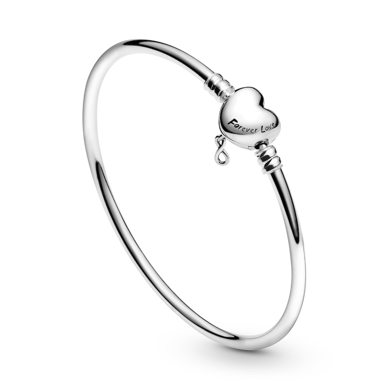 Main Image 3 of PANDORA Infinity Heart Bangle Sterling Silver 7.5"