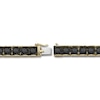 Thumbnail Image 2 of Men's Black Diamond Tennis Bracelet 1-1/3 ct tw Round 10K Yellow Gold