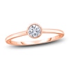 Thumbnail Image 1 of Diamond Solitaire Engagement Ring 1/2 ct tw Bezel-Set Round 14K Rose Gold (I2/I)