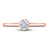Thumbnail Image 3 of Diamond Solitaire Engagement Ring 1/2 ct tw Bezel-Set Round 14K Rose Gold (I2/I)