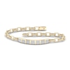 Thumbnail Image 2 of Men's Diamond Bracelet 1-1/3 ct tw Square-cut 10K Yellow Gold