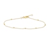 Thumbnail Image 1 of Beaded Station Bracelet 14K Yellow Gold 7.5" Adj.