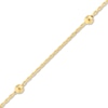 Thumbnail Image 2 of Beaded Station Bracelet 14K Yellow Gold 7.5" Adj.