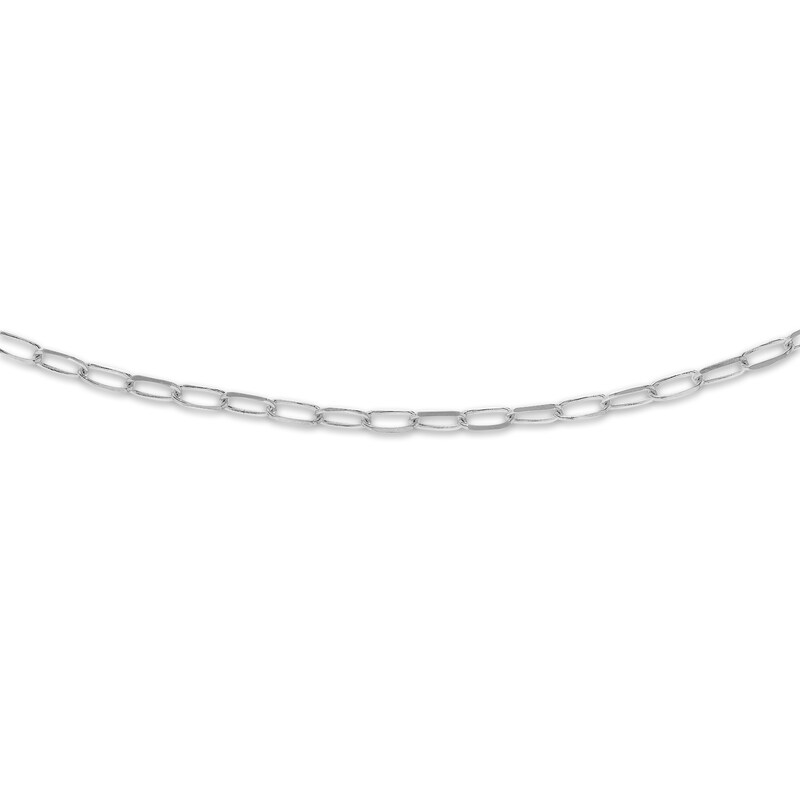 Main Image 2 of Diamond-Cut Forzatina Chain Choker 14K White Gold 13" Adj.