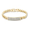 Thumbnail Image 1 of Men's Diamond ID Bracelet 2 ct tw Round 10K Yellow Gold 8.5"