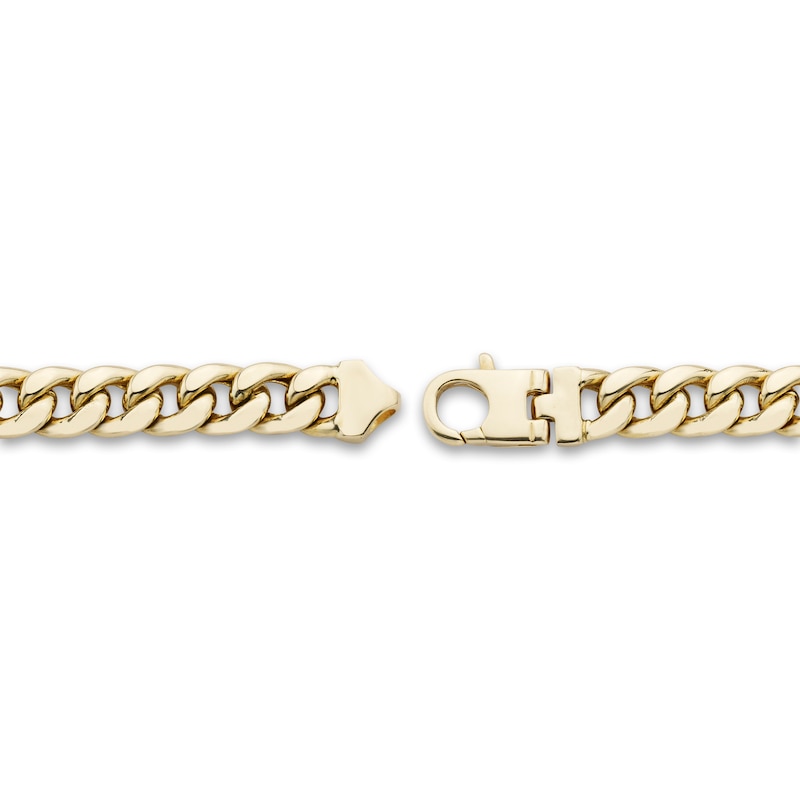 Main Image 3 of Men's Diamond ID Bracelet 2 ct tw Round 10K Yellow Gold 8.5"