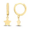 Thumbnail Image 2 of Star Dangle Drop Earrings 14K Yellow Gold