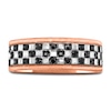 Thumbnail Image 2 of Men's Black Diamond Anniversary Ring 1/4 ct tw Round 14K Rose Gold