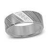 Thumbnail Image 0 of Diamond Wedding Band 1/10 ct tw Round Gray Tungsten