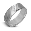 Thumbnail Image 1 of Diamond Wedding Band 1/10 ct tw Round Gray Tungsten