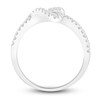 Thumbnail Image 2 of Diamond Heart Stack Ring 1/4 ct tw Round 10K White Gold