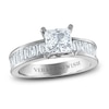 Thumbnail Image 0 of Vera Wang WISH Diamond Engagement Ring 2-1/4 ct tw Princess/Baguette 18K White Gold