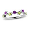Thumbnail Image 1 of Juliette Maison Natural Peridot & Natural Amethyst Ring 10K White Gold
