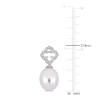 Cultured South Sea Pearl Earrings 1/6 ct tw Round 18K White Gold