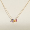 Thumbnail Image 4 of Juliette Maison Natural White Sapphire, Pink Tourmaline, Amethyst Constellation Necklace 10K White Gold 18"