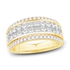 Thumbnail Image 1 of Diamond Multi-Row Anniversary Band 2 ct tw Princess/Round 14K Yellow Gold