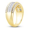 Thumbnail Image 2 of Diamond Multi-Row Anniversary Band 2 ct tw Princess/Round 14K Yellow Gold