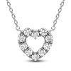 Thumbnail Image 1 of Certified Diamond Heart Necklace 1 ct tw 18K White Gold