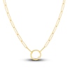 Thumbnail Image 1 of Paperclip Necklace Diamond Accent 14K Yellow Gold 18"