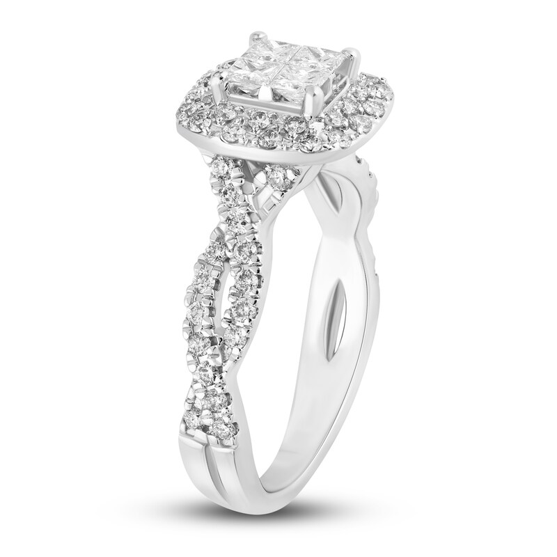 Diamond Engagement Ring 1 ct tw Princess/Round 14K White Gold Jared