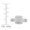 Thumbnail Image 3 of Diamond Engagement Ring 1 ct tw Princess/Round 14K White Gold