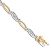 Thumbnail Image 2 of High-Polish Marquise Bracelet Diamond Accents 14K Two-Tone Gold 7.5"