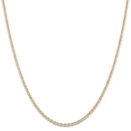 Solid Glitter Rope Necklace 14K Yellow Gold 22" 1.8mm