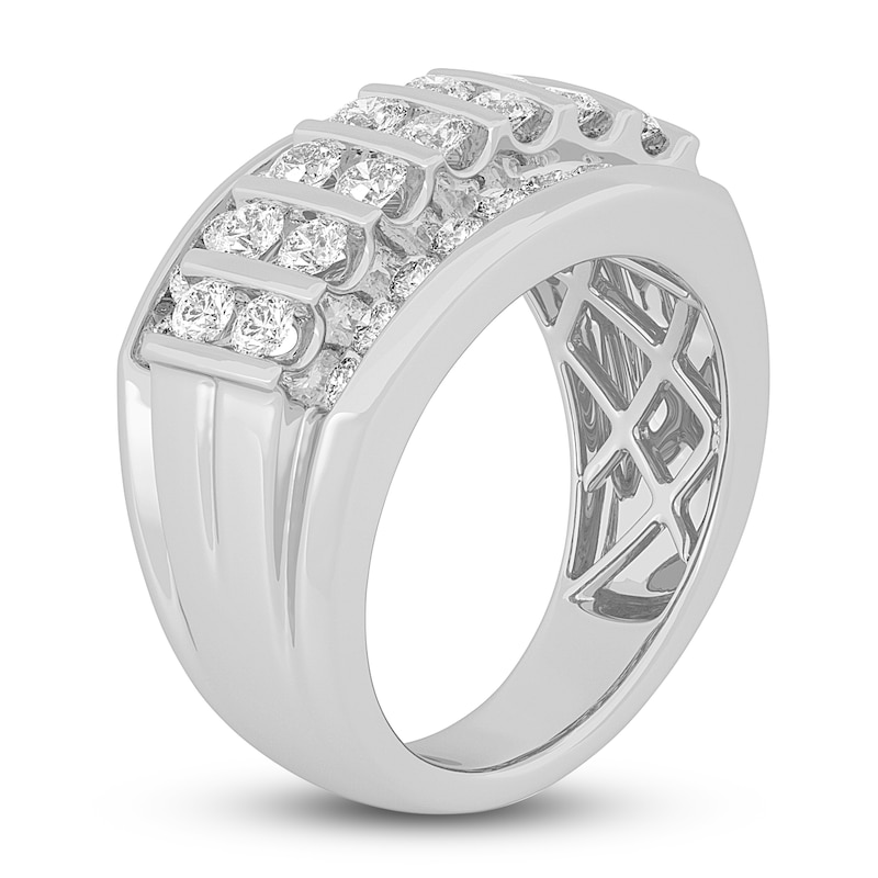 Main Image 2 of Men's Diamond Ring 2 ct tw Round 14K White Gold