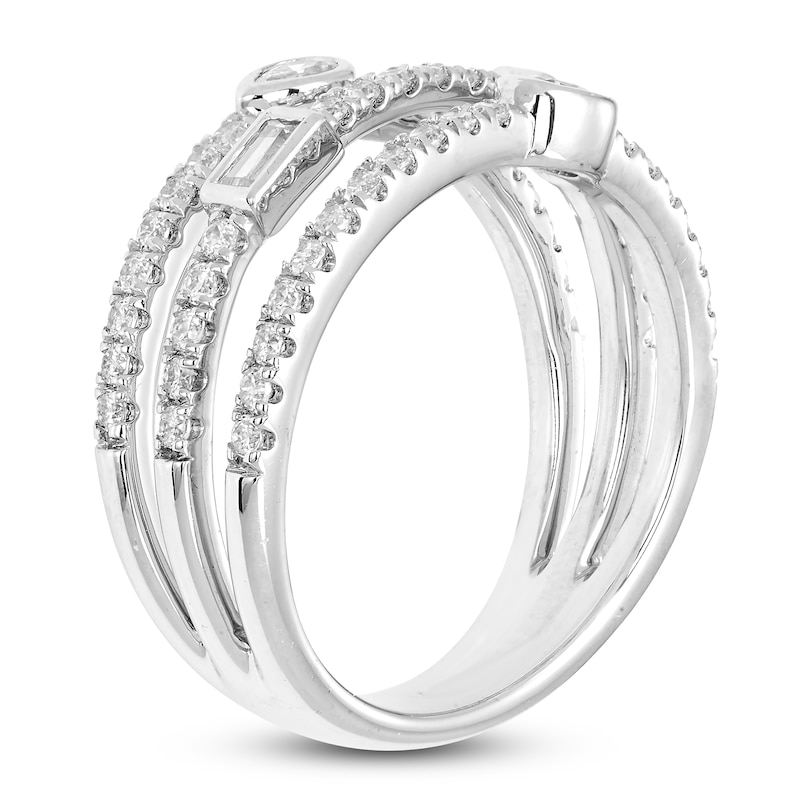 Main Image 2 of Diamond Stackable Ring 3/4 ct tw Round/Baguette/Pear/Oval 14K White Gold
