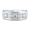 Thumbnail Image 1 of Men's Lab-Grown Diamond Anniversary Band 2 ct tw Round 14K White Gold