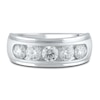 Thumbnail Image 0 of Men's Lab-Created Diamond Anniversary Band 2 ct tw Round 14K White Gold