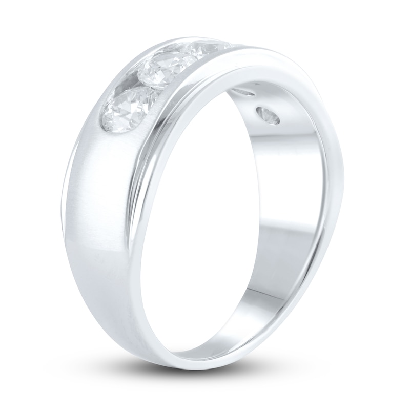 Main Image 2 of Men's Lab-Grown Diamond Anniversary Band 2 ct tw Round 14K White Gold