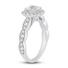 Thumbnail Image 2 of Diamond Engagement Ring 1-1/3 ct tw Princess/Round 14K White Gold