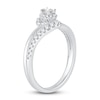 Thumbnail Image 2 of Diamond Halo Bypass Ring 3/8 ct tw Oval/Round 14K White Gold