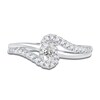 Thumbnail Image 3 of Diamond Halo Bypass Ring 3/8 ct tw Oval/Round 14K White Gold