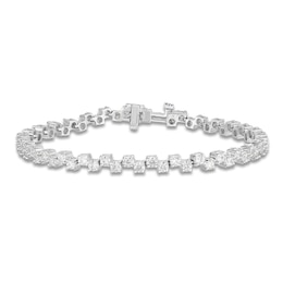 Diamond Tennis Bracelet 5 ct tw Round 14K White Gold 7"