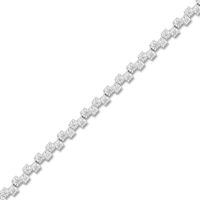 Main Image 2 of Diamond Tennis Bracelet 5 ct tw Round 14K White Gold 7"
