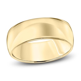 High-Polish Wedding Band 14K Yellow Gold 8.0mm