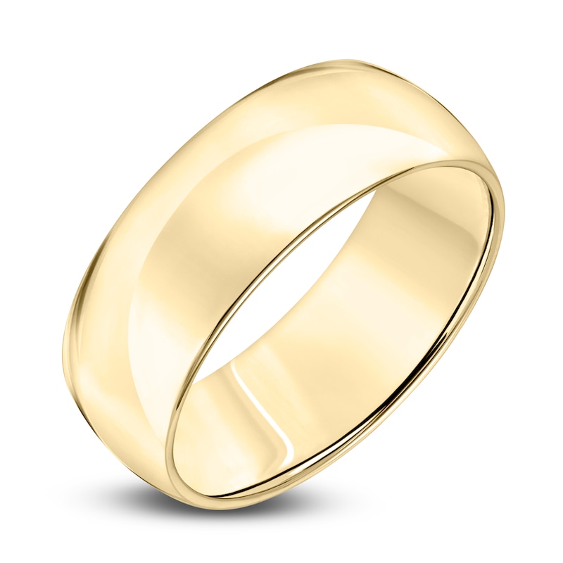 Main Image 2 of High-Polish Wedding Band 14K Yellow Gold 8.0mm