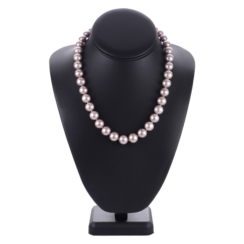 Main Image 3 of Pink Freshwater Cultured Pearl Necklace 14K Yellow Gold 18"