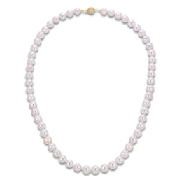 Freshwater Cultured Pearl Strand Necklace 14K Yellow Gold 20"