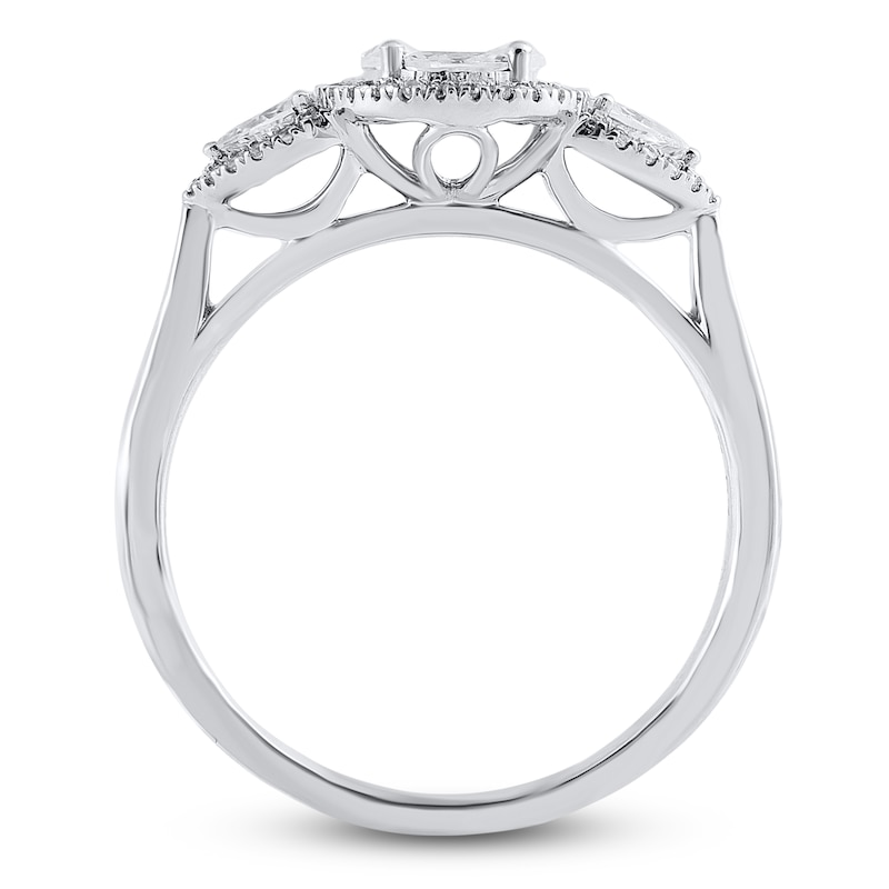 Main Image 2 of Pear, Princess, Marquise & Round -Cut Diamond 3-Stone Ring 3/4 ct tw 14K White Gold