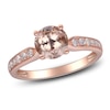 Thumbnail Image 1 of Natural Morganite & Diamond Engagement Ring 1/5 ct tw 14K Rose Gold